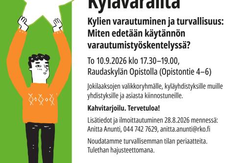 Kylävarailta Raudaskylässä 10.9. klo 17.30-19