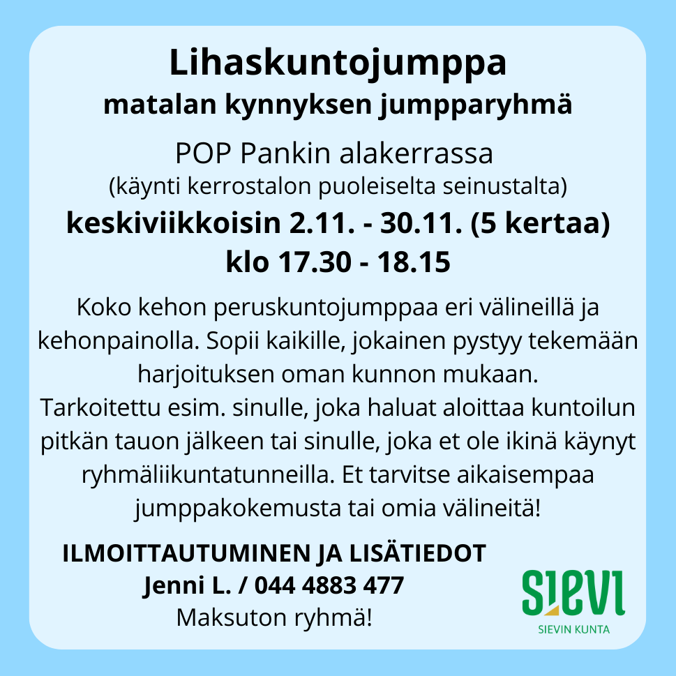 Matalan kynnyksen lihaskuntojumppa