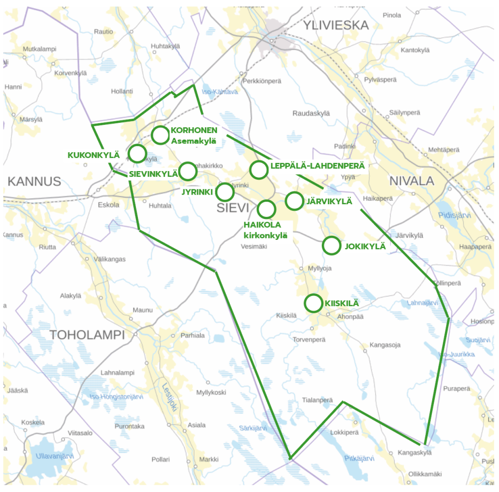 Sievin kyläkartta
