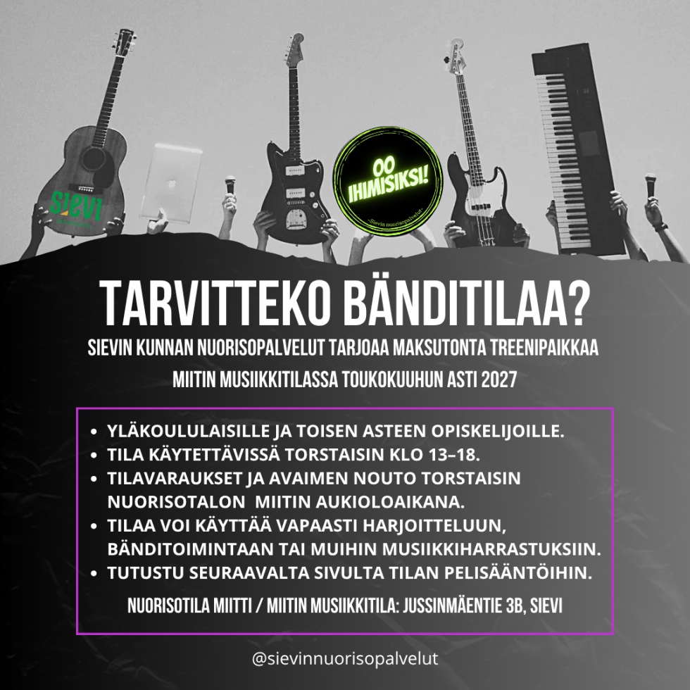 musiikkitilan mainos