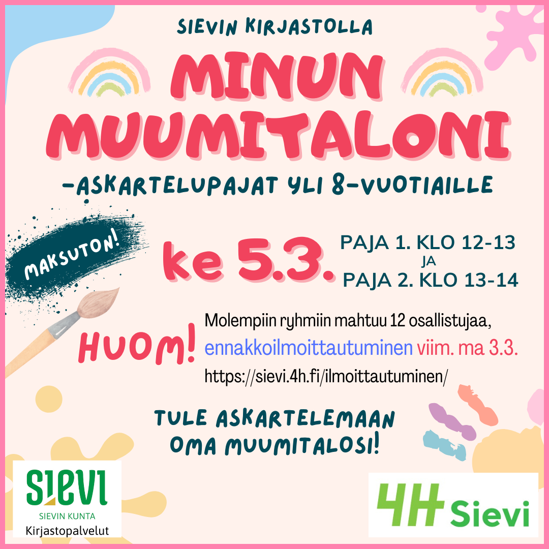 Kaksi sateenkaarta, värikäs kädenjälki.