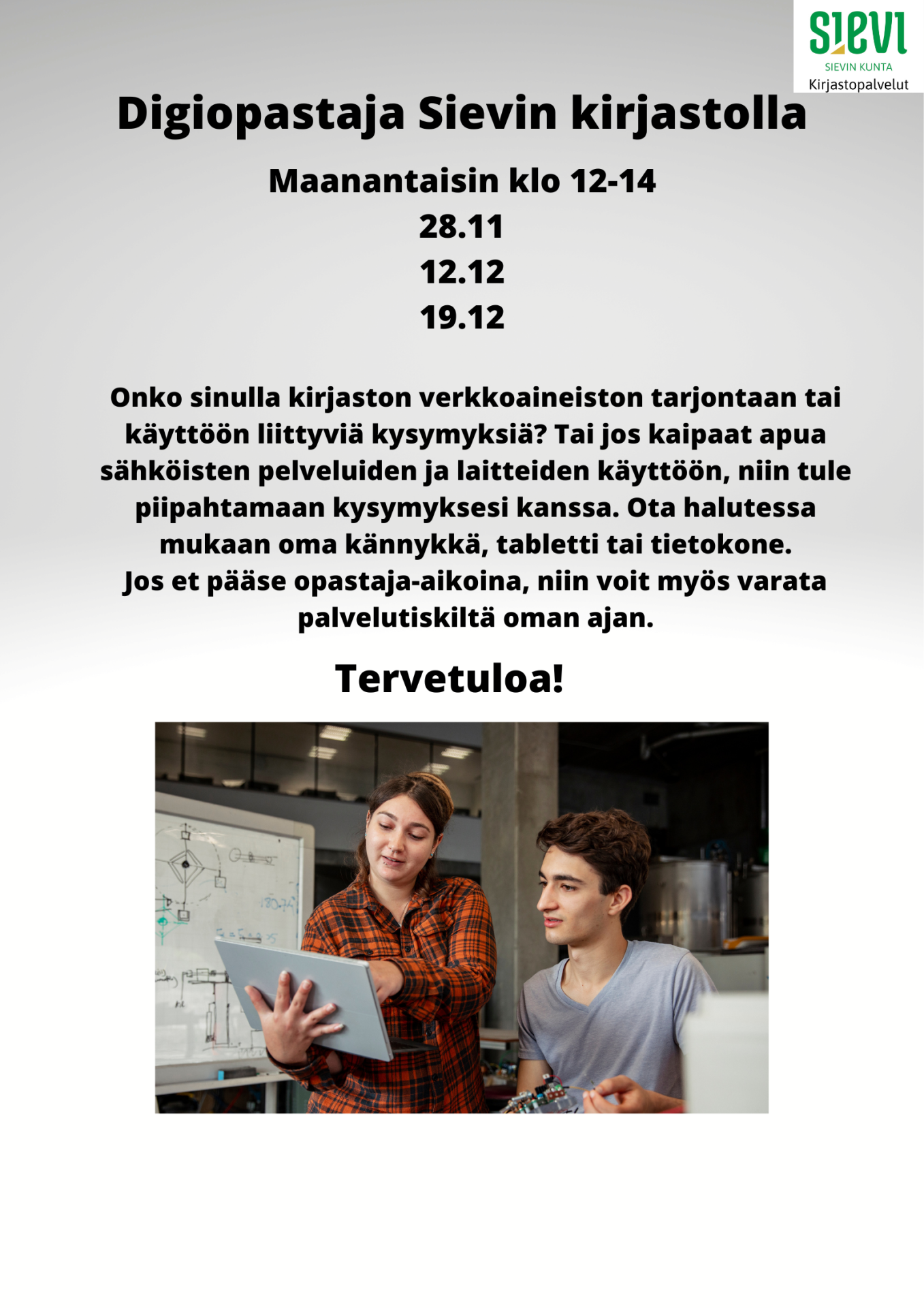 Digiopastaja Sievin kirjastolla