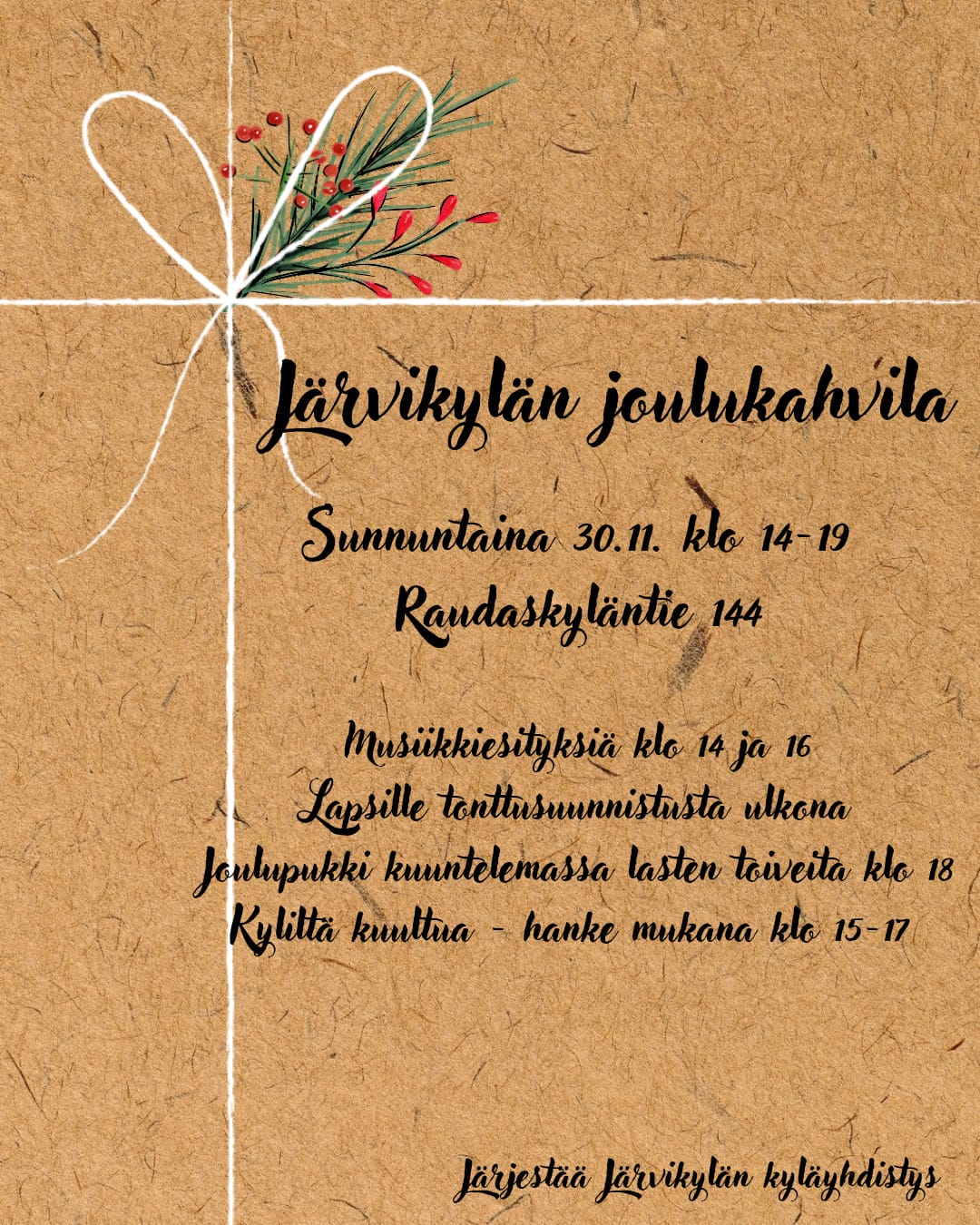 Joulukahvila Järvikylällä