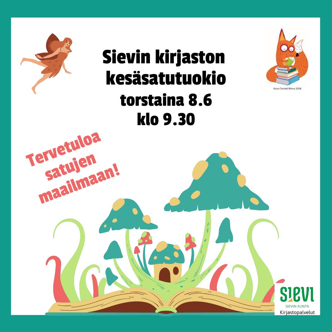 Kirjaston kesäsatutuokio. Tervetuloa!