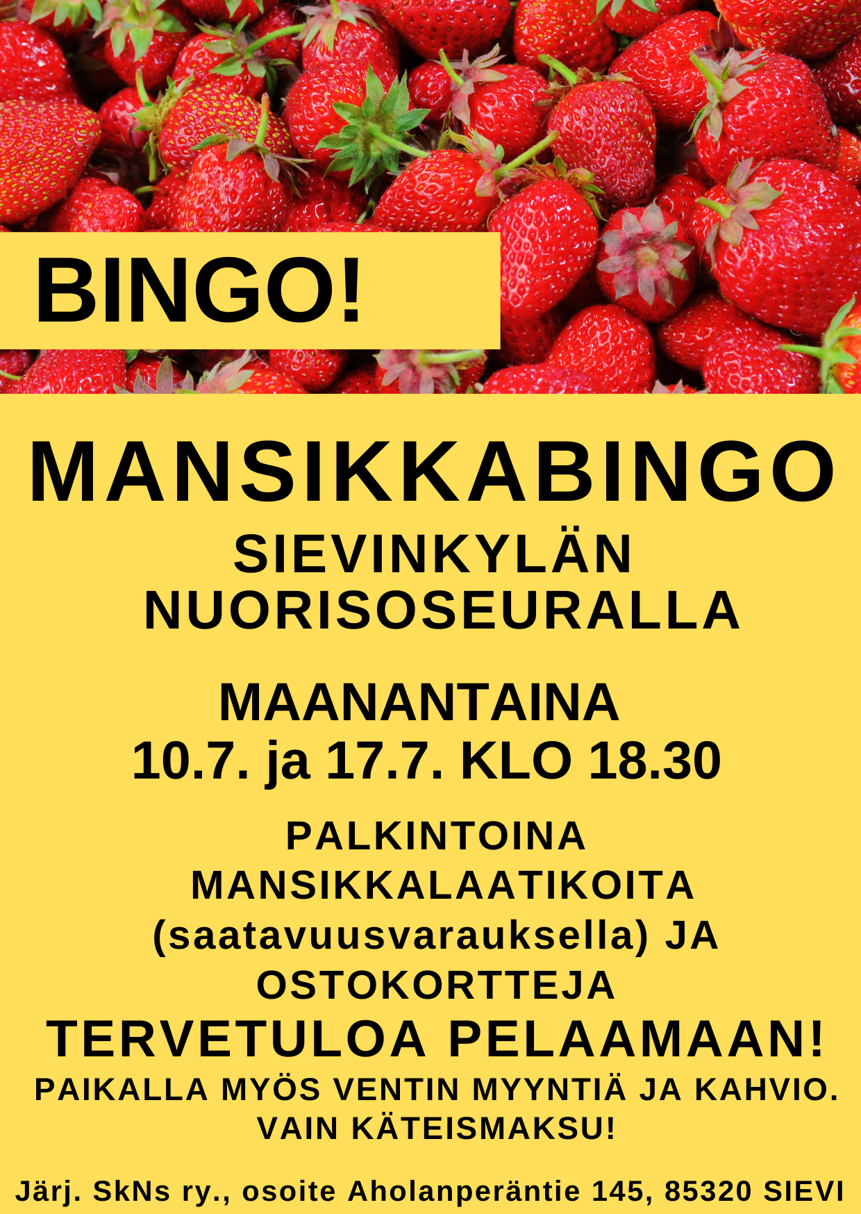 kuva bingoilmoituksesta
