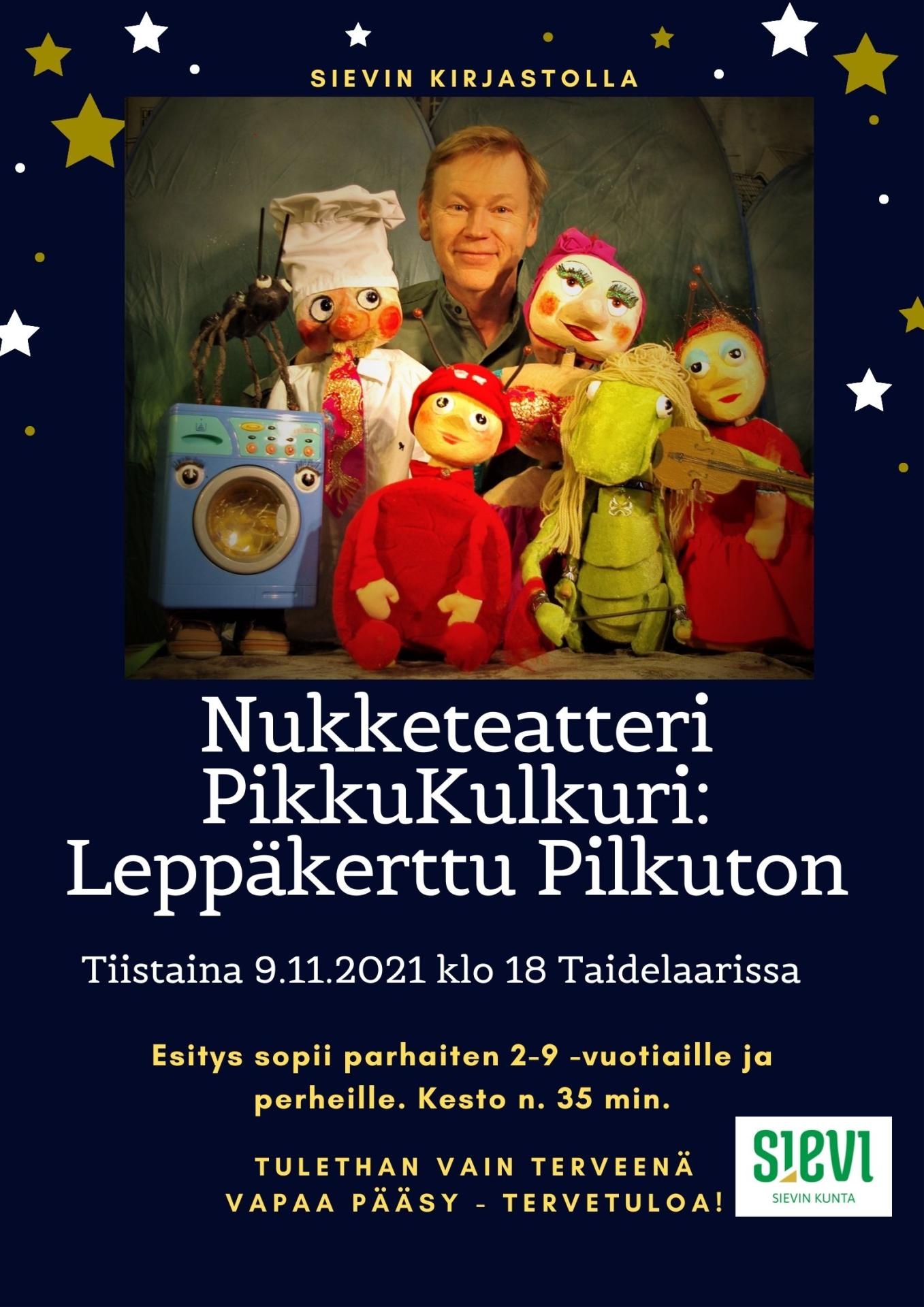 Nukketeatteri PikkuKulkuri Leppäkerttu Pilkuton