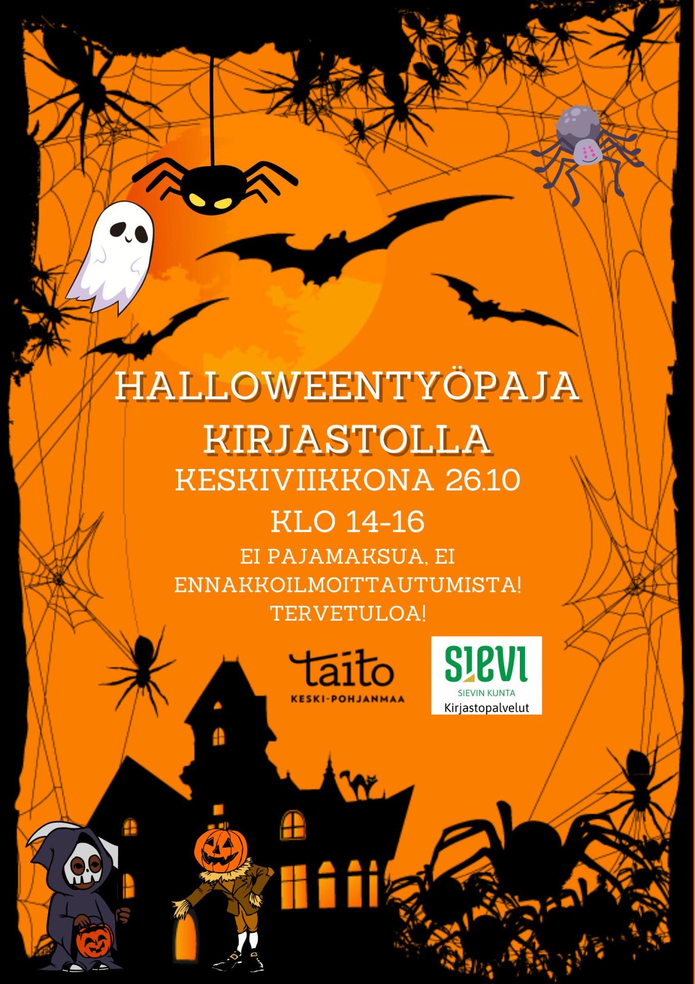 Halloweentyöpaja kirjastolla Halloweentyöpaja kirjastolla