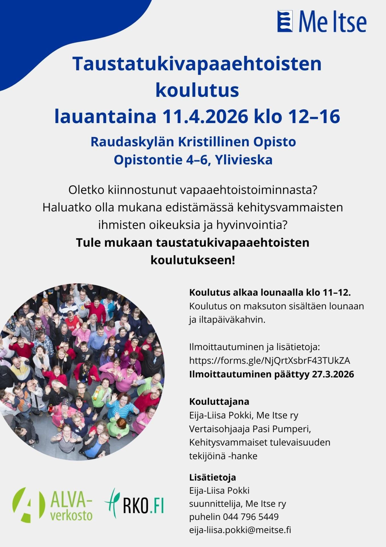 Taustaukivapaaehtoisten koulutus