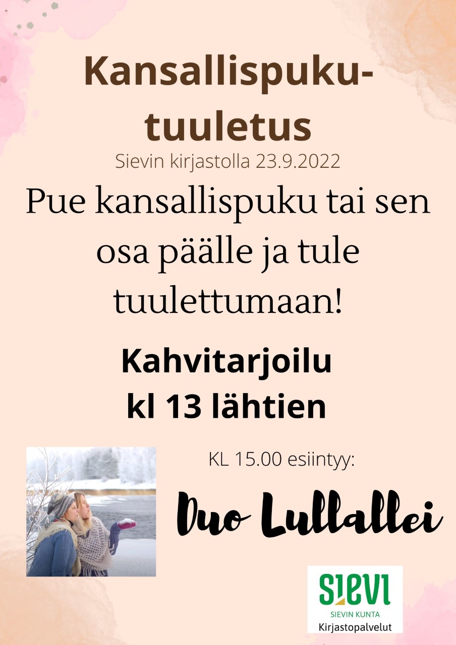 Kansallispukutuuletus Sievin kirjastolla